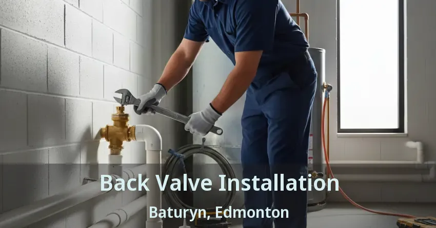 Back Valve Installation Baturyn, Edmonton - AB