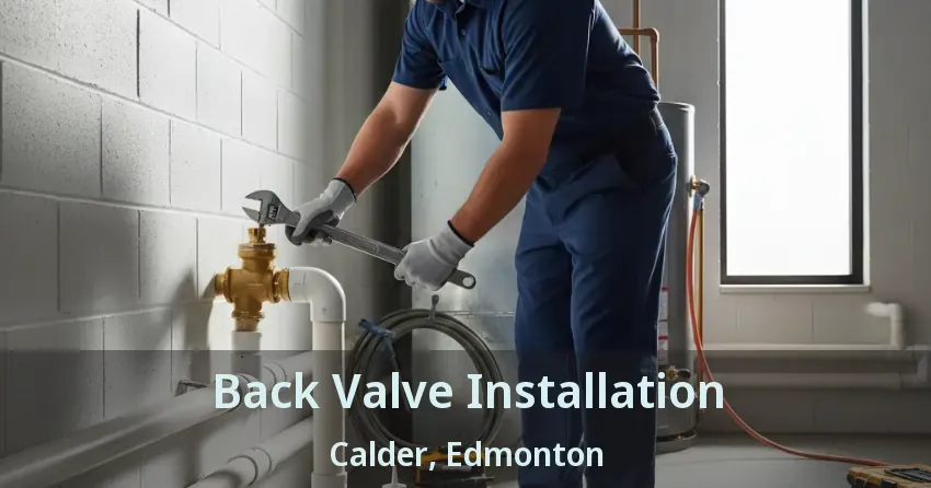 Back Valve Installation Calder, Edmonton - AB