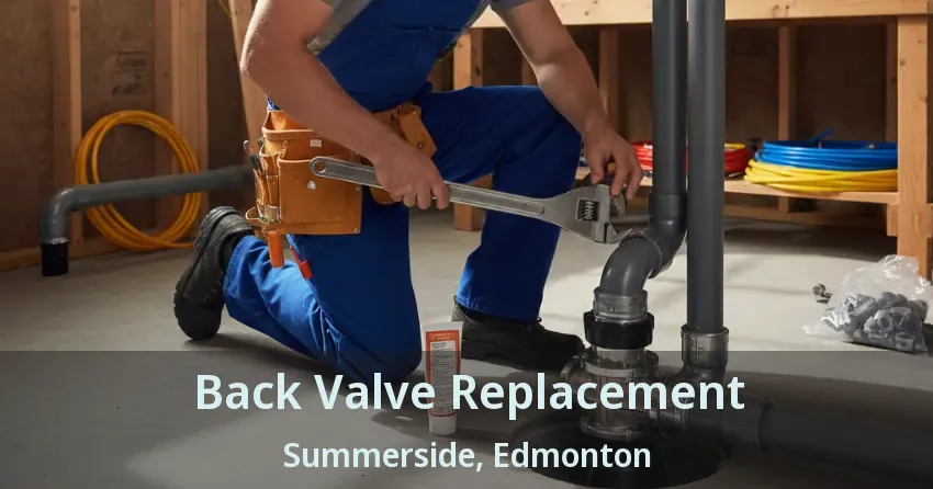 Back Valve Replacement Summerside, Edmonton - AB