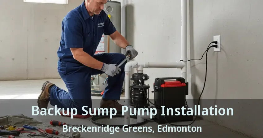 Backup Sump Pump Installation Breckenridge Greens, Edmonton - AB