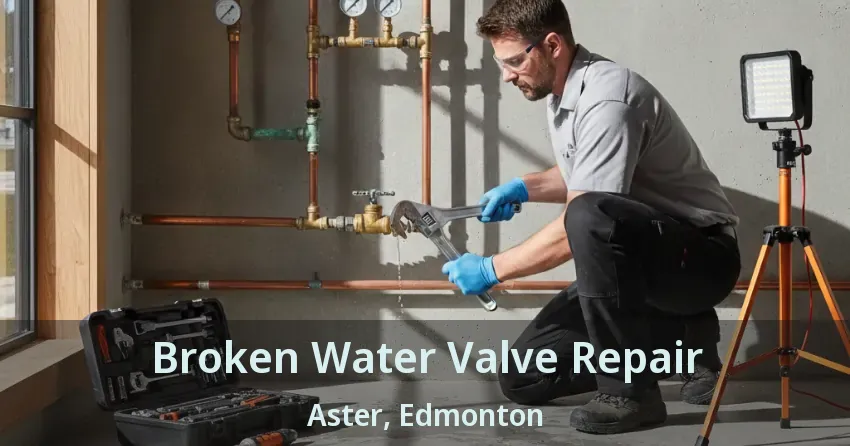 Broken Water Valve Repair Aster, Edmonton - AB