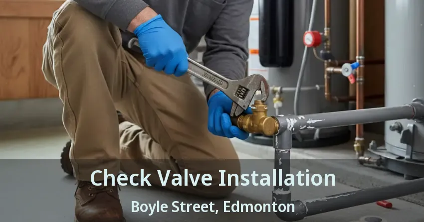 Check Valve Installation Boyle Street, Edmonton - AB