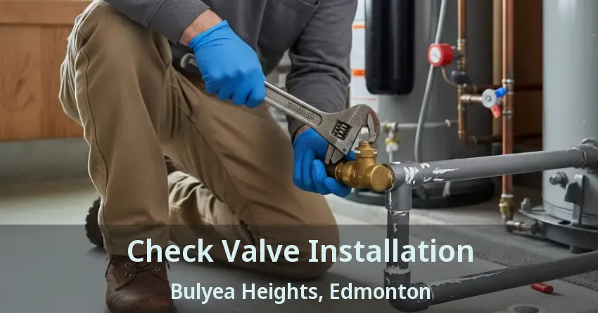 Check Valve Installation Bulyea Heights, Edmonton - AB