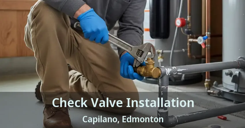 Check Valve Installation Capilano, Edmonton - AB