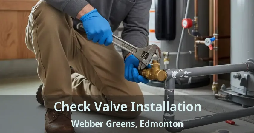 Check Valve Installation Webber Greens, Edmonton - AB