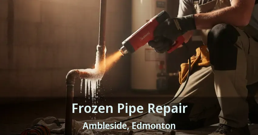 Frozen Pipe Repair Ambleside, Edmonton - AB