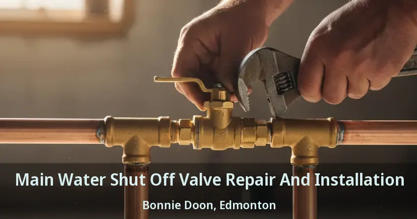 Main Water Shut Off Valve Repair And Installation Bonnie Doon, Edmonton - AB