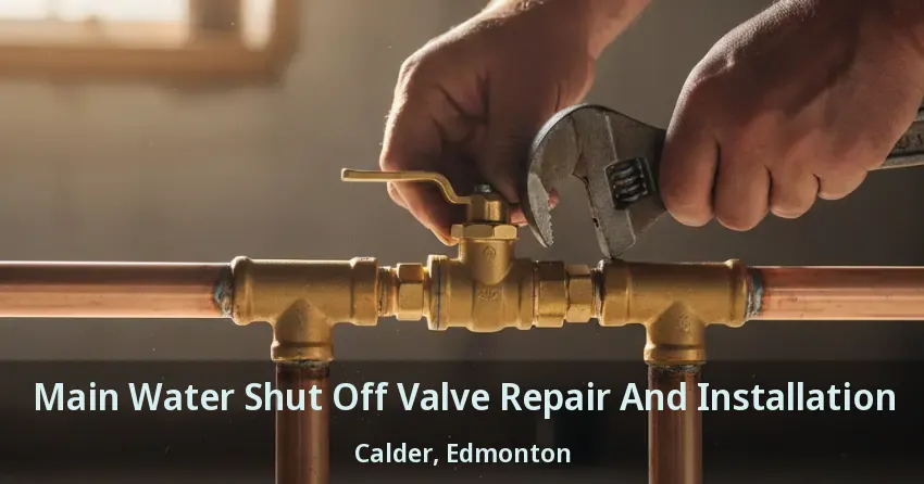 Main Water Shut Off Valve Repair And Installation Calder, Edmonton - AB