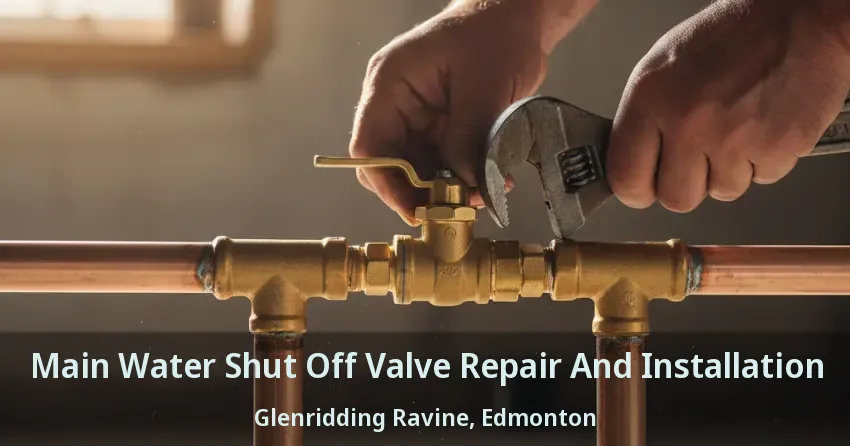 Main Water Shut Off Valve Repair And Installation Glenridding Ravine, Edmonton - AB
