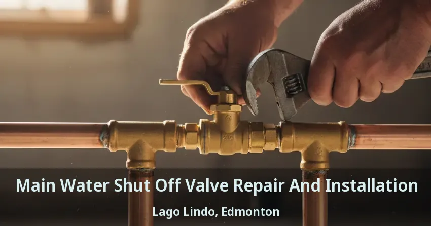 Main Water Shut Off Valve Repair And Installation Lago Lindo, Edmonton - AB