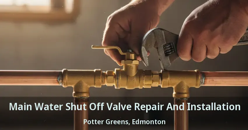 Main Water Shut Off Valve Repair And Installation Potter Greens, Edmonton - AB