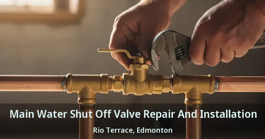 Main Water Shut Off Valve Repair And Installation Rio Terrace, Edmonton - AB
