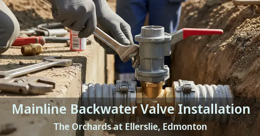 Mainline Backwater Valve Installation The Orchards at Ellerslie, Edmonton - AB