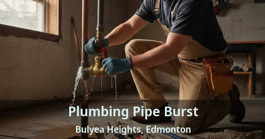Plumbing Pipe Burst Bulyea Heights, Edmonton - AB