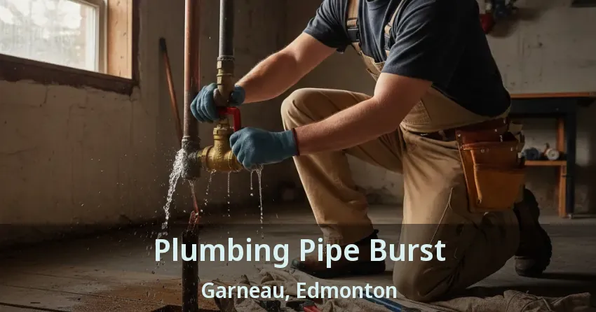 Plumbing Pipe Burst Garneau, Edmonton - AB
