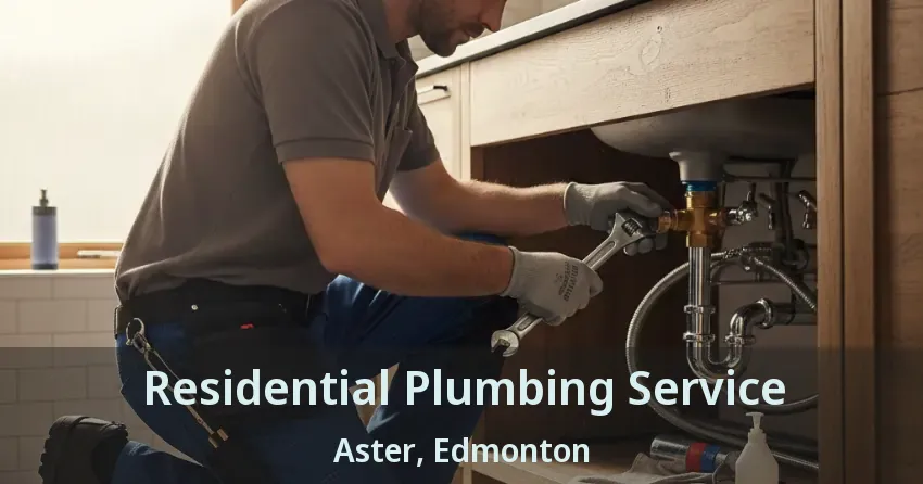 Residential Plumbing Service Aster, Edmonton - AB