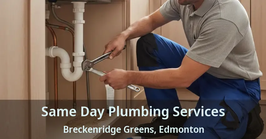 Same Day Plumbing Services Breckenridge Greens, Edmonton - AB