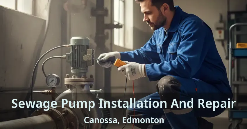 Sewage Pump Installation And Repair Canossa, Edmonton - AB