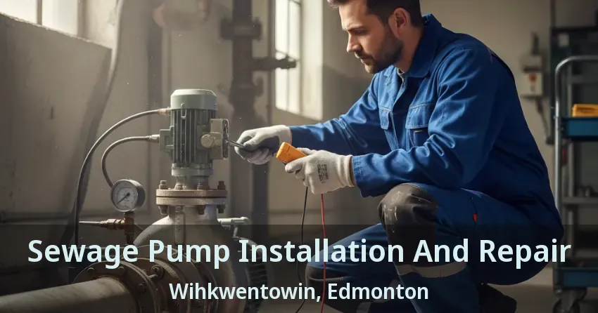 Sewage Pump Installation And Repair Wihkwentowin, Edmonton - AB