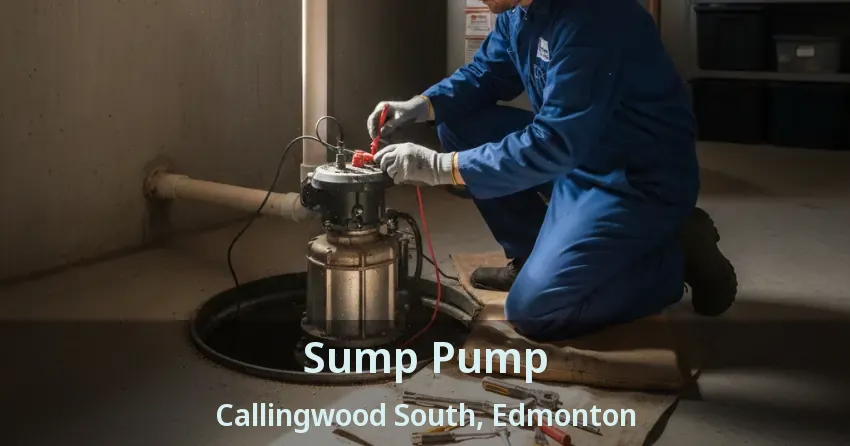 Sump Pump Callingwood South, Edmonton - AB