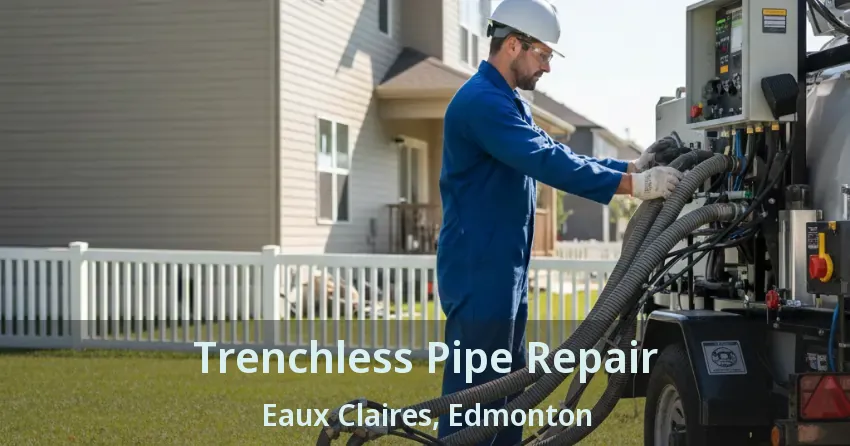 Trenchless Pipe Repair Eaux Claires, Edmonton - AB