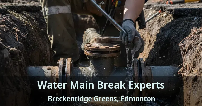 Water Main Break Experts Breckenridge Greens, Edmonton - AB