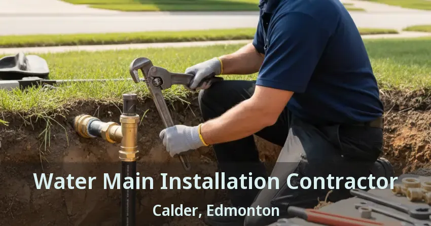 Water Main Installation Contractor Calder, Edmonton - AB
