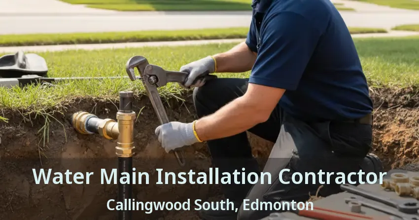 Water Main Installation Contractor Callingwood South, Edmonton - AB