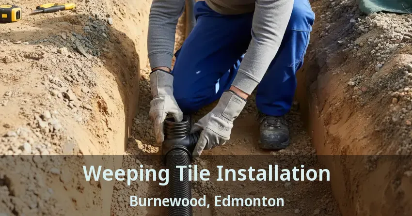 Weeping Tile Installation Burnewood, Edmonton - AB