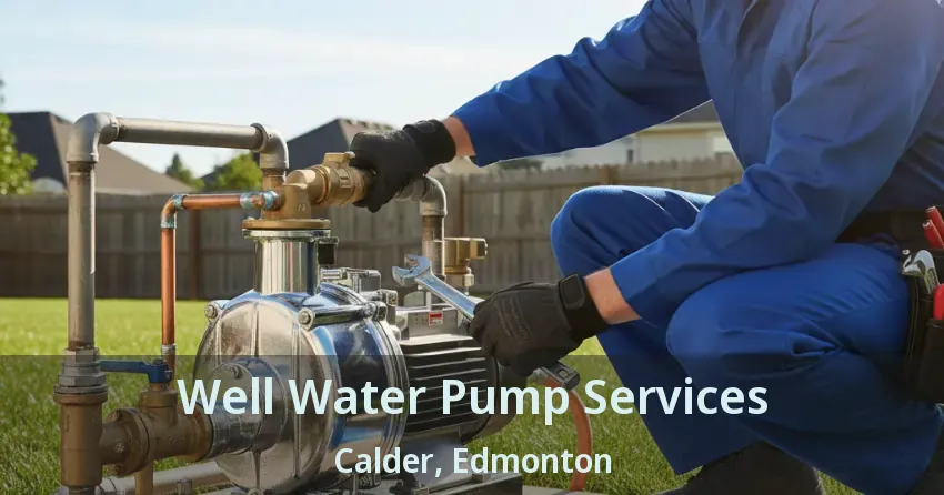 Well Water Pump Services Calder, Edmonton - AB