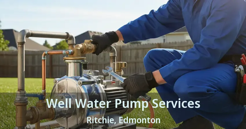 Well Water Pump Services Ritchie, Edmonton - AB