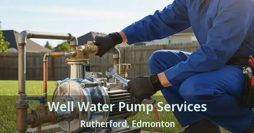 Well Water Pump Services Rutherford, Edmonton - AB